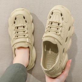 メンズ スタイリッシュ ブレススリーブ クロッグシューズ - 軽量、快適なスリッポン、ハイキング、屋外、日常着用用 カットアウト デザイン、屋外用フットウェア