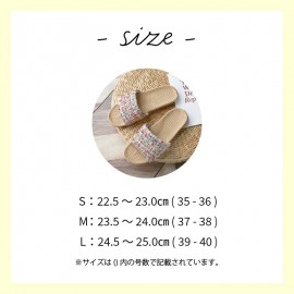 1 ペアの高級ハンプスリッパ - 滑り止め、耐久性、ファッショナブルな夏のサンダル、汗を吸収し、速乾性のある機能、かわいいツイードデザイン、バルコニーやギフトに最適 - ホワイト