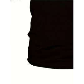 メンズ スタイリッシュ プリント 半袖Tシャツ - ルーズフィット、ラウンドネック、イタリア国旗デザイン、パーティー＆ギフトに最適、ブラック ポリエステル カジュアルティー、オールシーズンアパレル | ラウンドネックTシャツ | ポリエステル生地