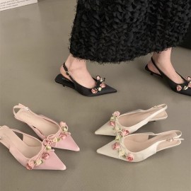 夏新フランス美しいサンダル女性フランス気質スカート付きハイセンスワードハイヒール付き